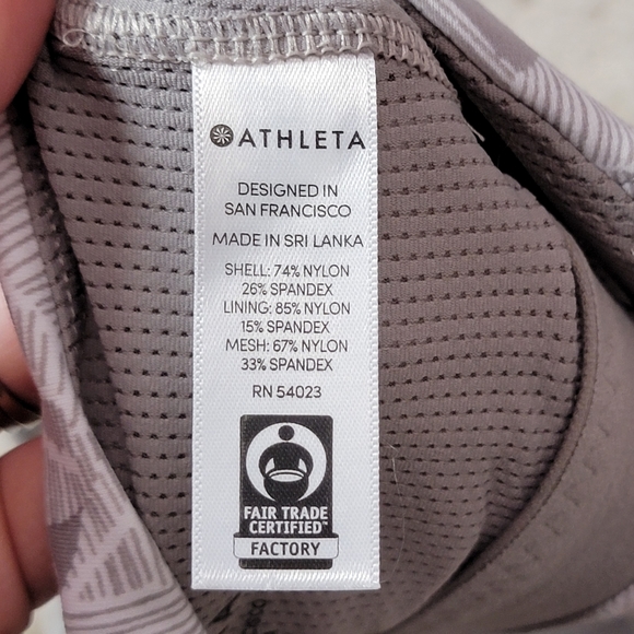 *Athleta Gray,White Sports Bra sz. S - Picture 4 of 7